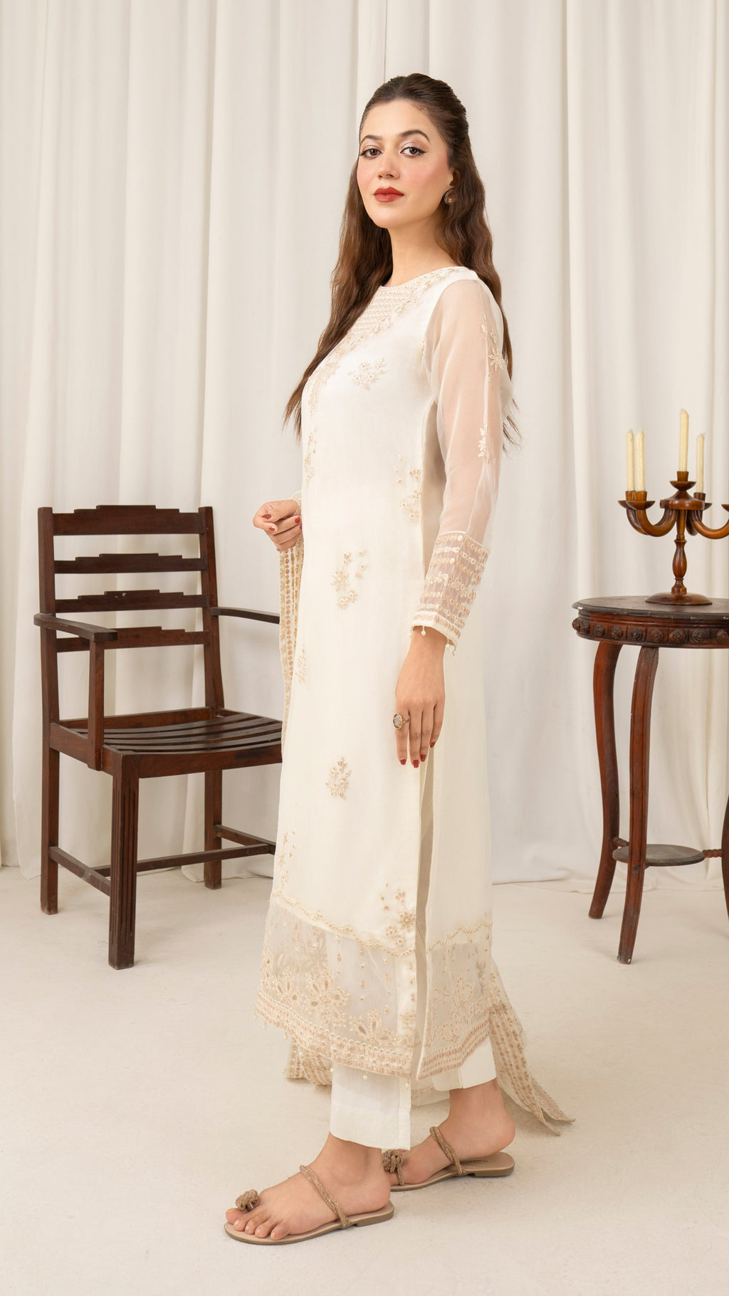 Ivory Luxe Embroidered Suit
