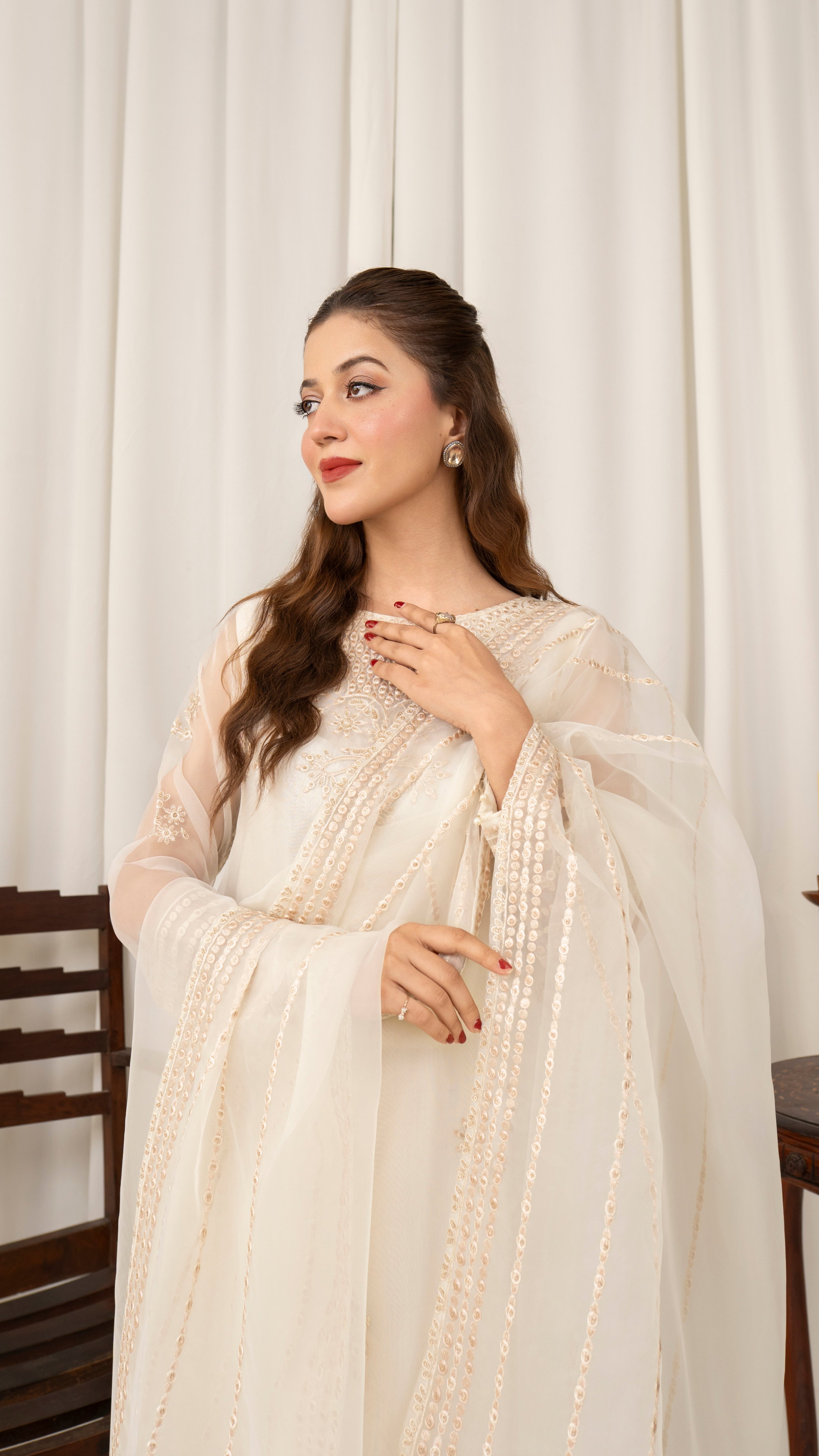 Ivory Luxe Embroidered Suit