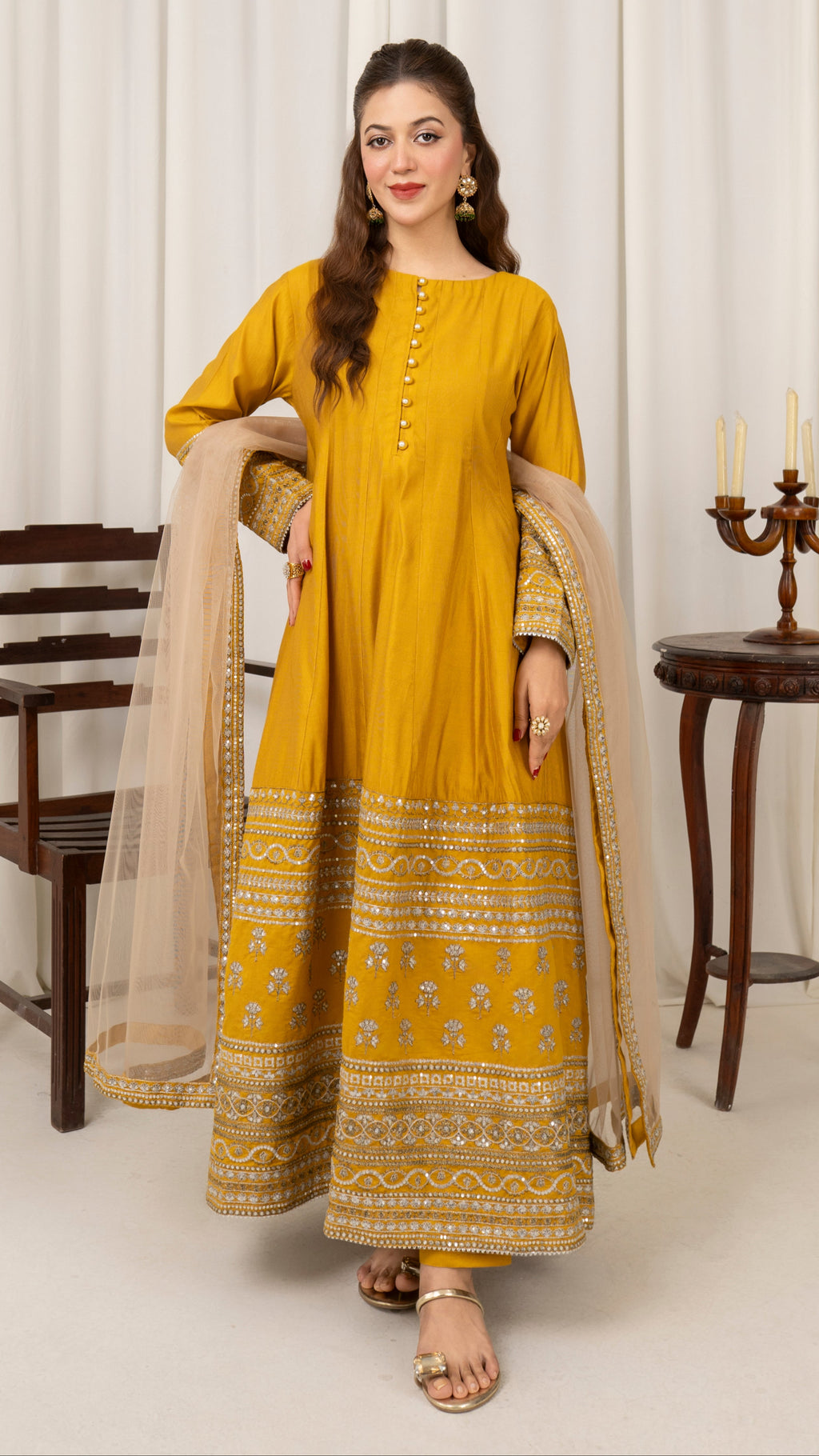 Mustard Chambray  Frock