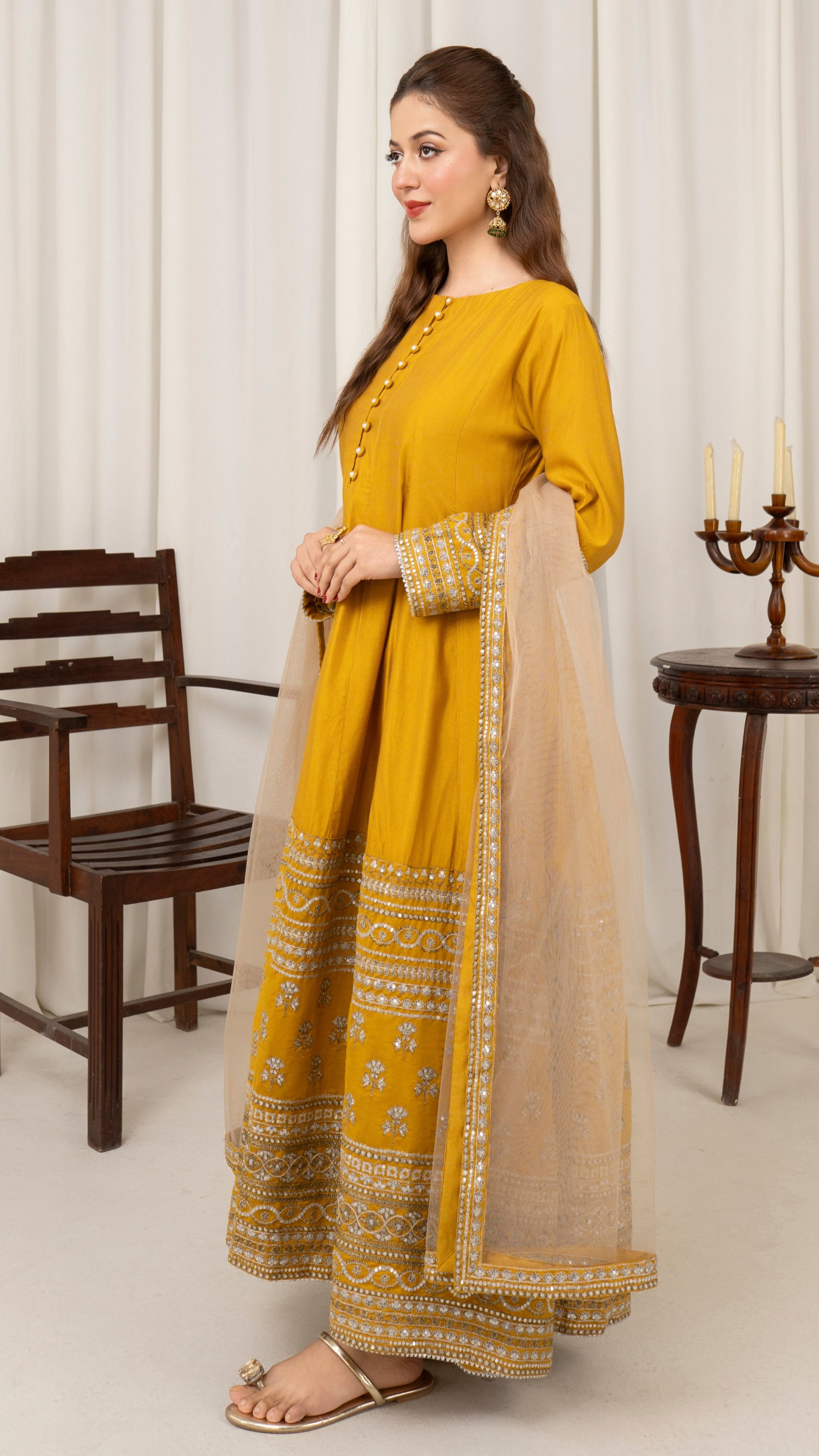 Mustard Chambray  Frock