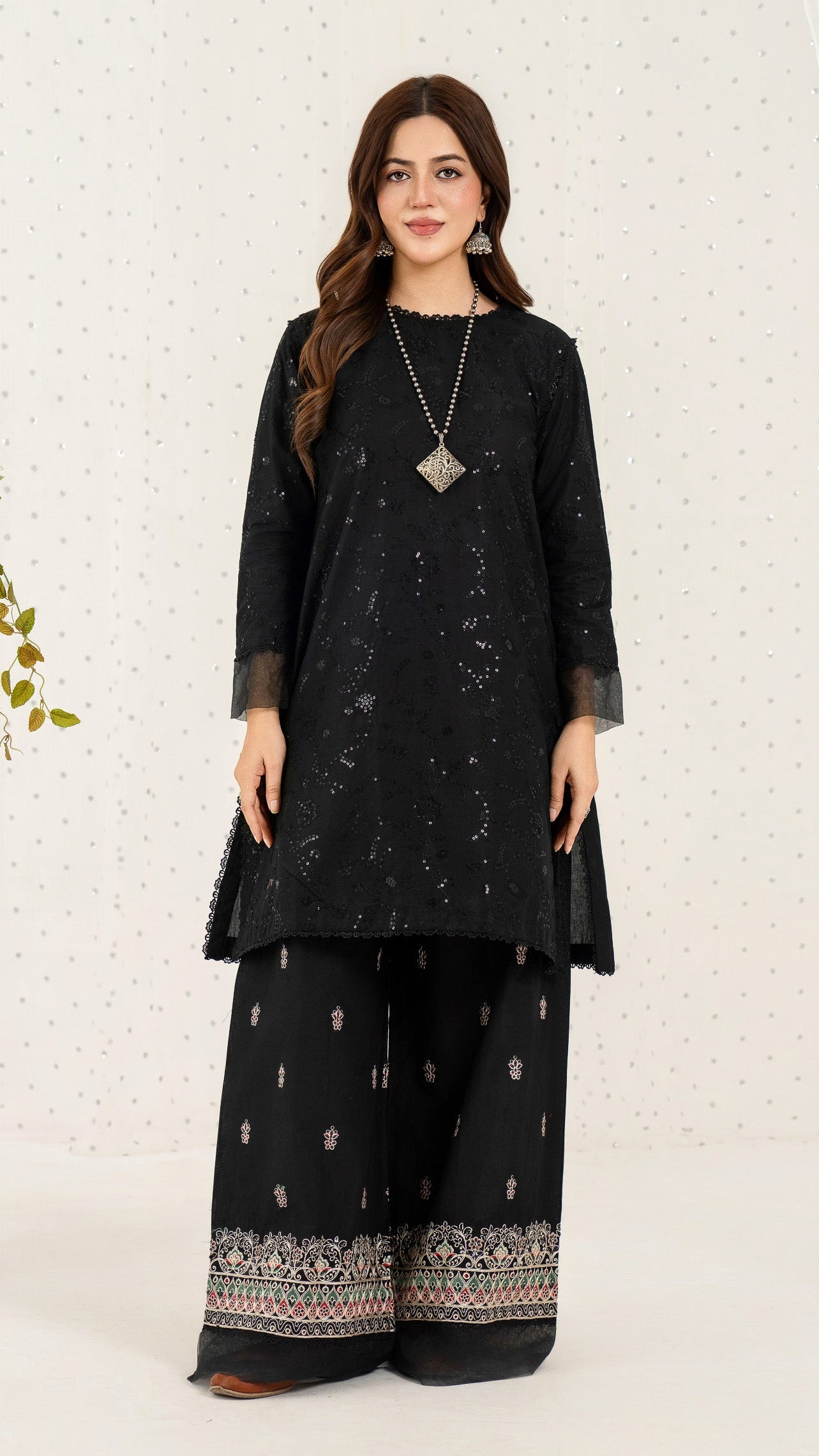 Midnight Noir – Embroidered 2PC Pret Set