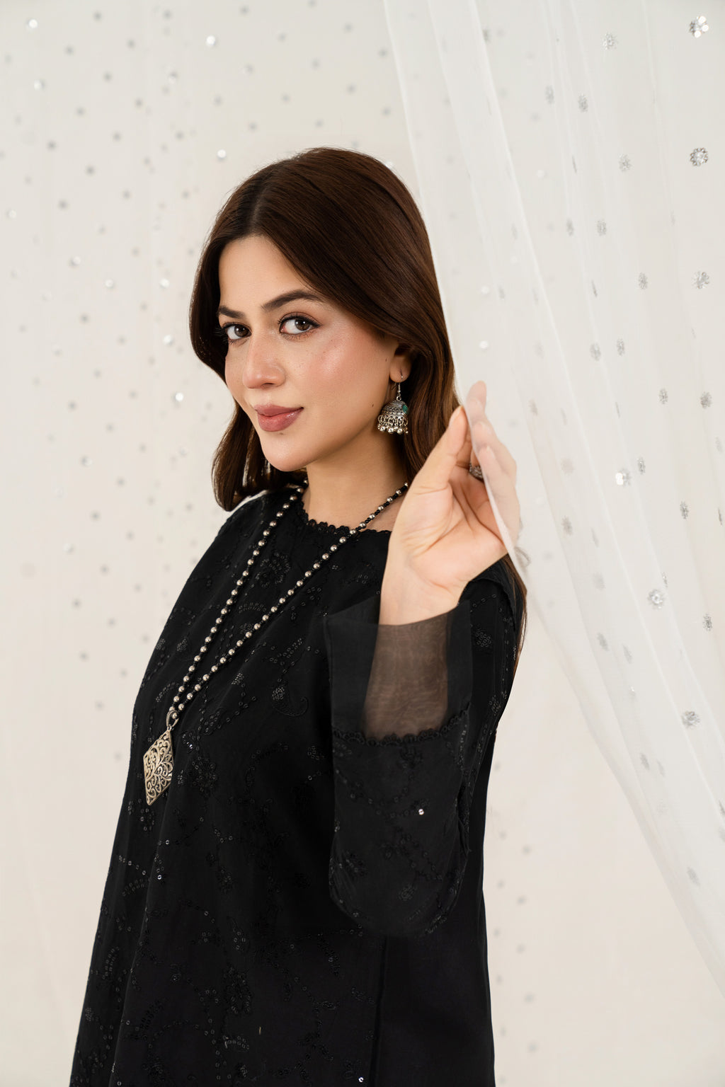 Midnight Noir – Embroidered 2PC Pret Set
