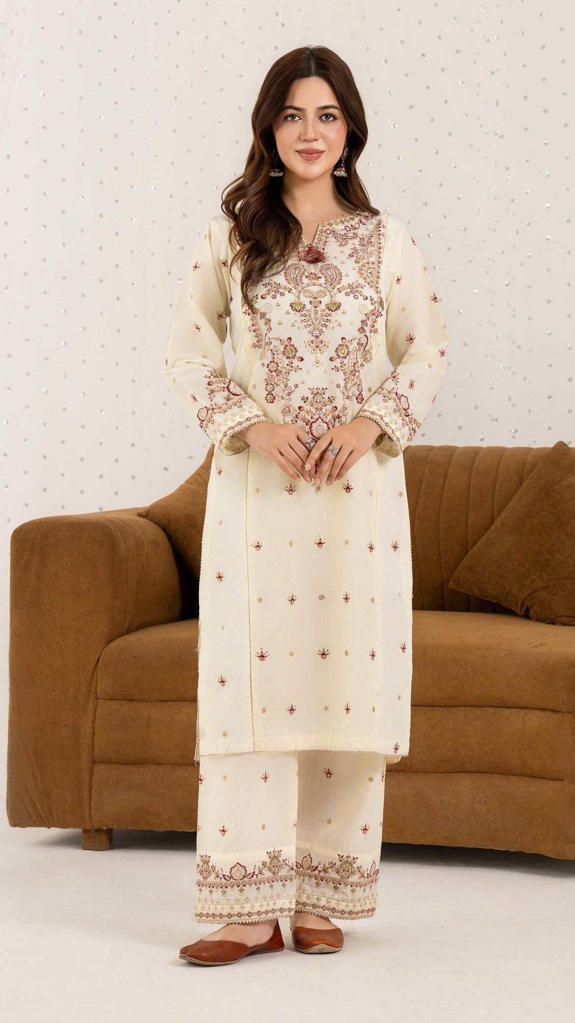 Pearl Bloom – Embroidered 2PC Pret Set