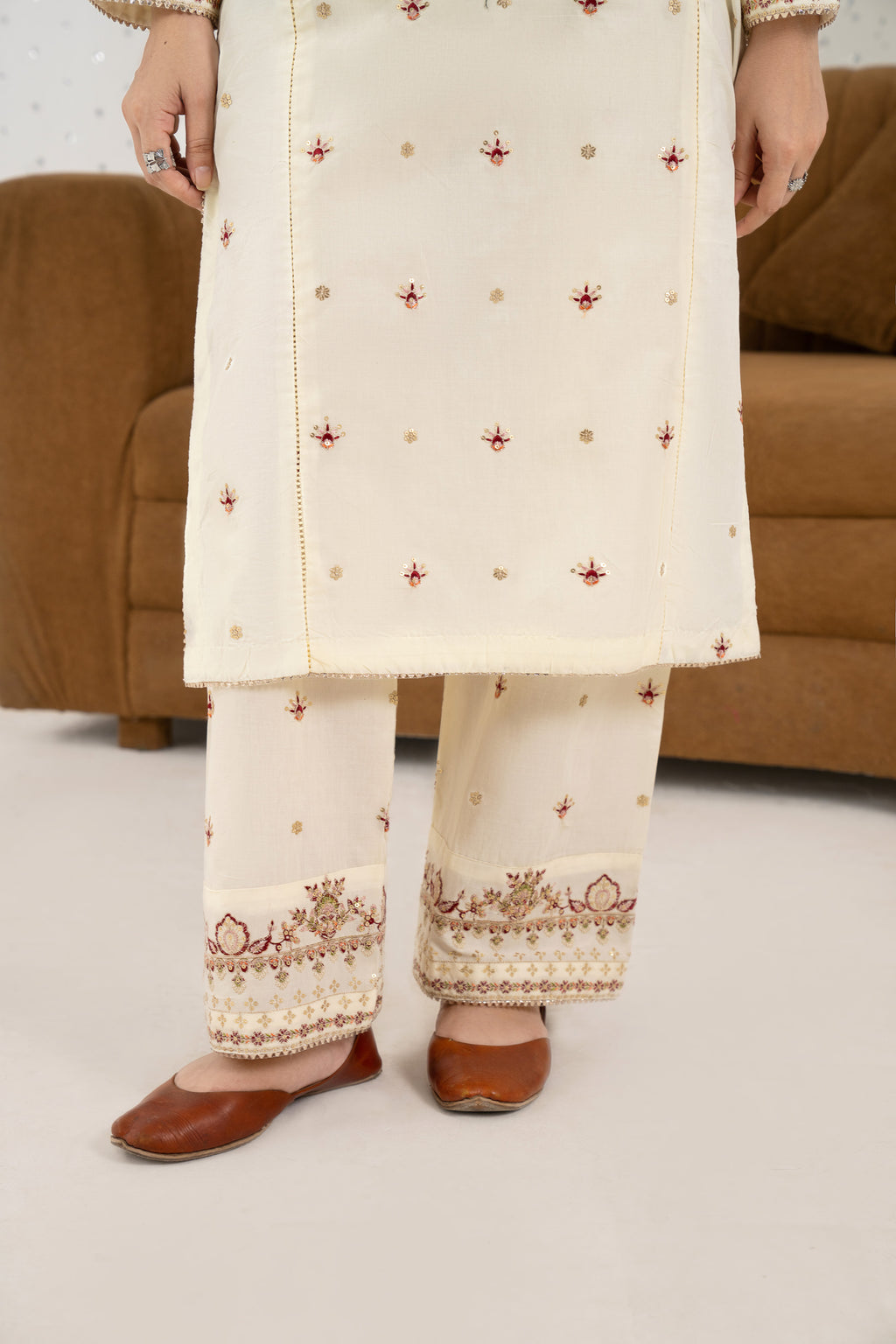 Pearl Bloom – Embroidered 2PC Pret Set