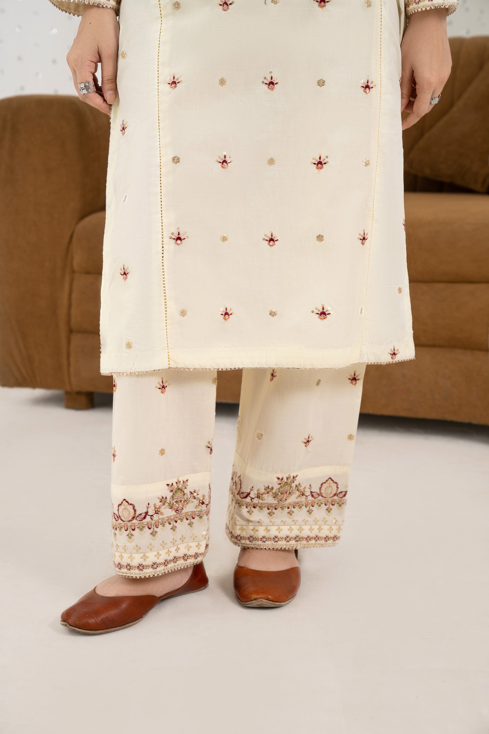 Pearl Bloom – Embroidered 2PC Pret Set